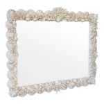 Coastal Regency Monumental Sculptural Custom Made Seashell and Coral Mirror