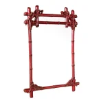 Mid-20th Century Chinoiserie Regency Faux Bamboo Wall Mirror by Gampel-Stoll