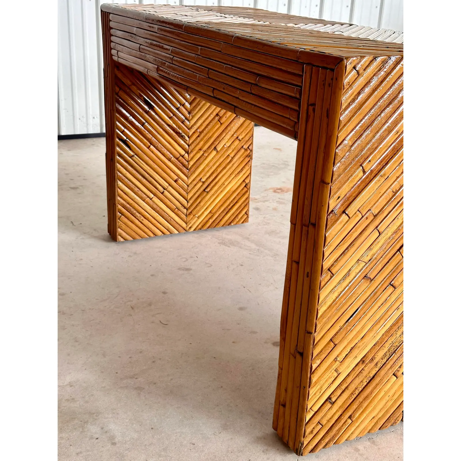 mid-20th-century-refinished-split-rattan-chevron-two-drawer-floating-vanity-or-desk-2888