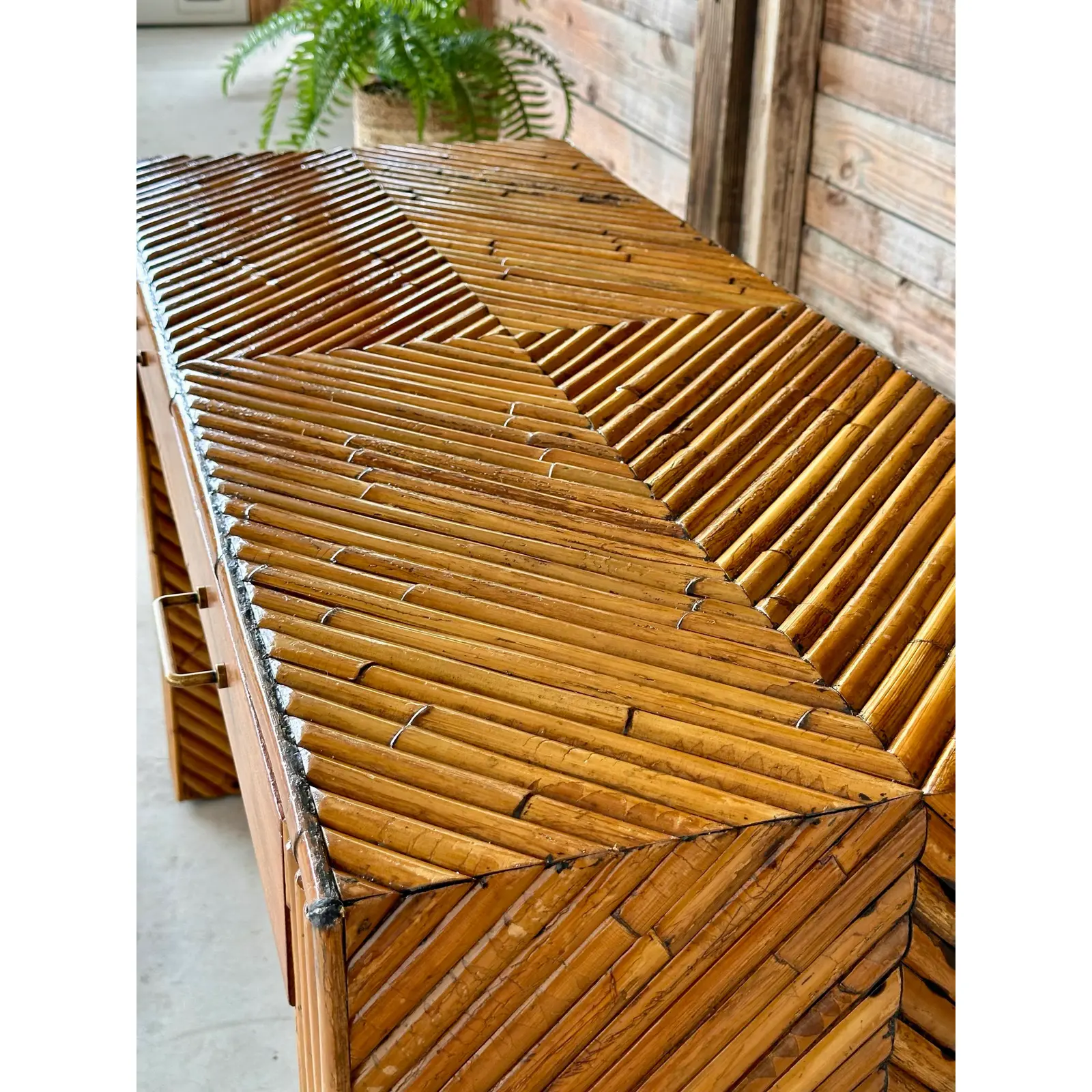 mid-20th-century-refinished-split-rattan-chevron-two-drawer-floating-vanity-or-desk-4482