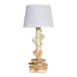 Mid-20th Century Regency Sculptural Monumental Lily Pad Table Lamp Manner of Serge Roche