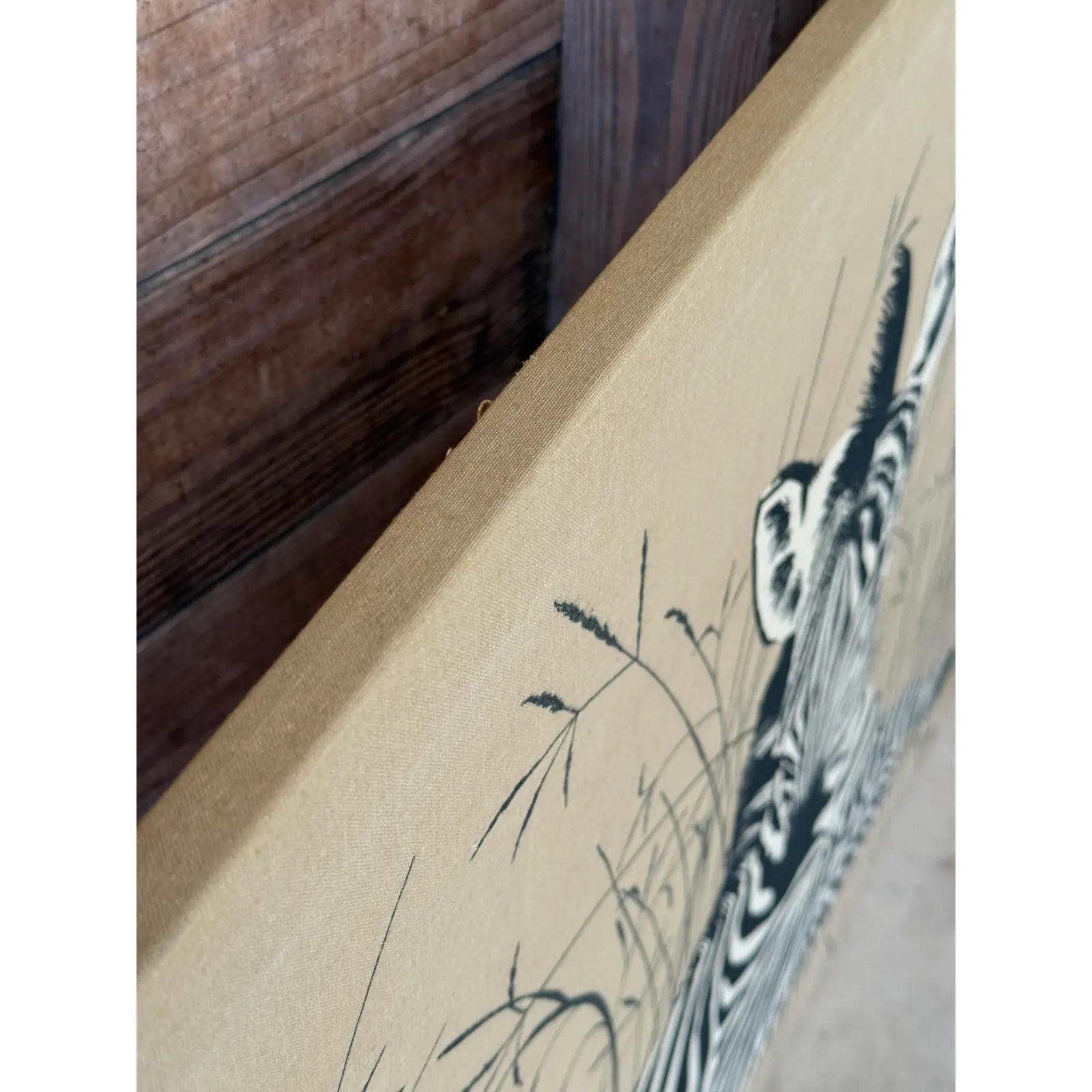 Mid-20th Century Zebra Textile Wall Art by Gloria Eriksen