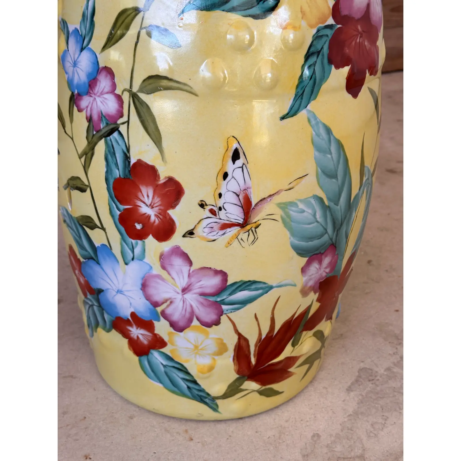vintage-chinoiserie-glazed-hand-painted-ceramic-garden-stool-side-table-2166