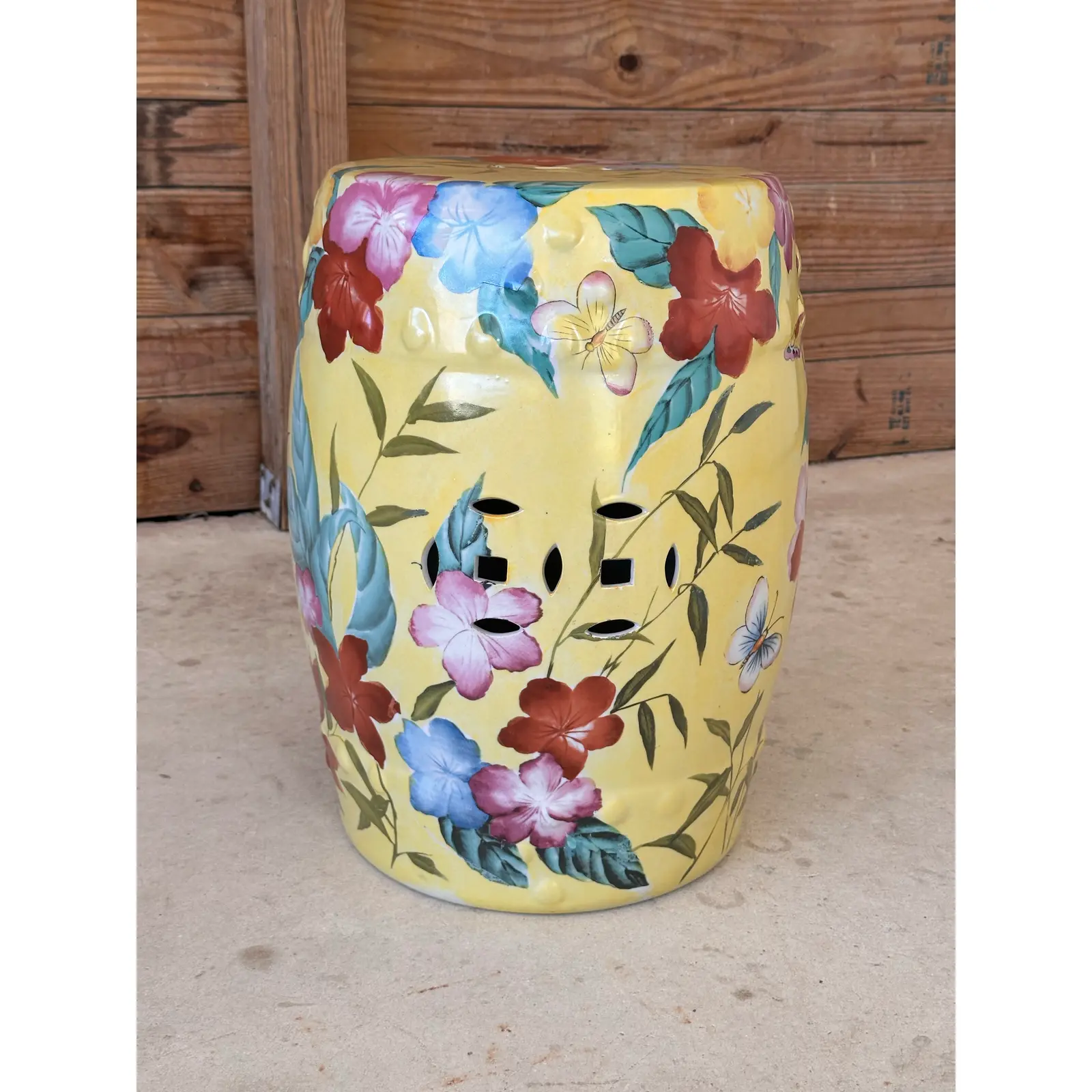 vintage-chinoiserie-glazed-hand-painted-ceramic-garden-stool-side-table-5057