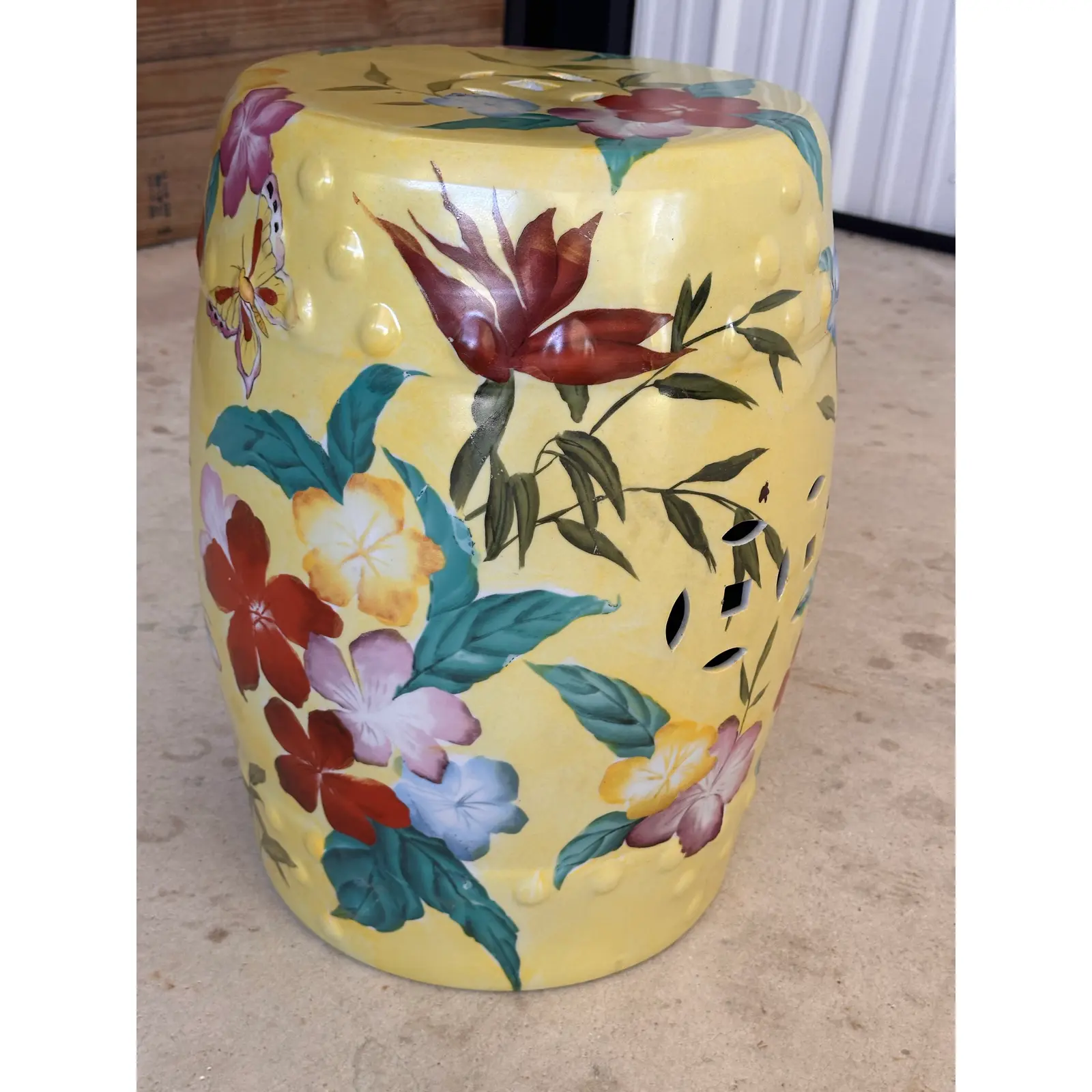 vintage-chinoiserie-glazed-hand-painted-ceramic-garden-stool-side-table-5749