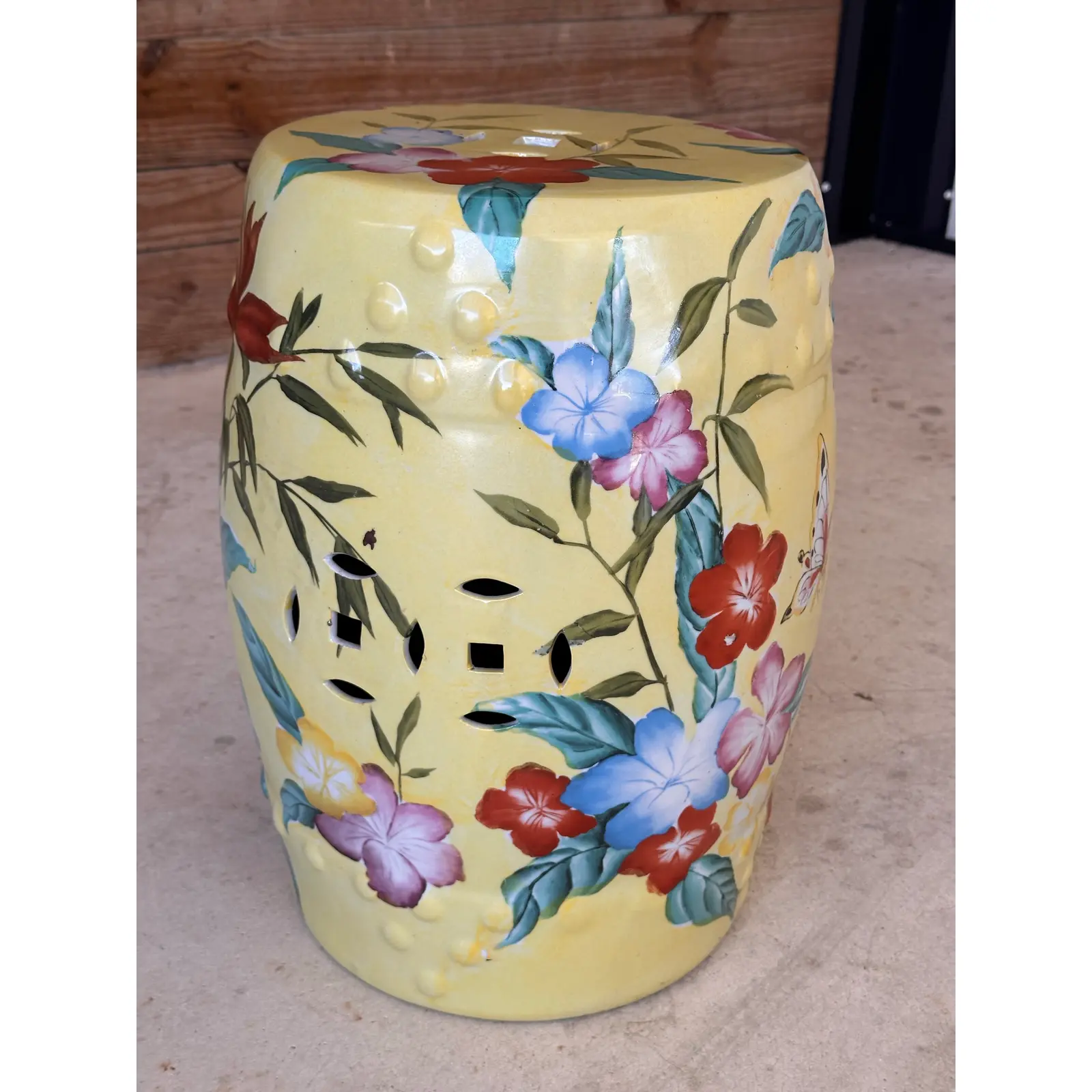 vintage-chinoiserie-glazed-hand-painted-ceramic-garden-stool-side-table-8612