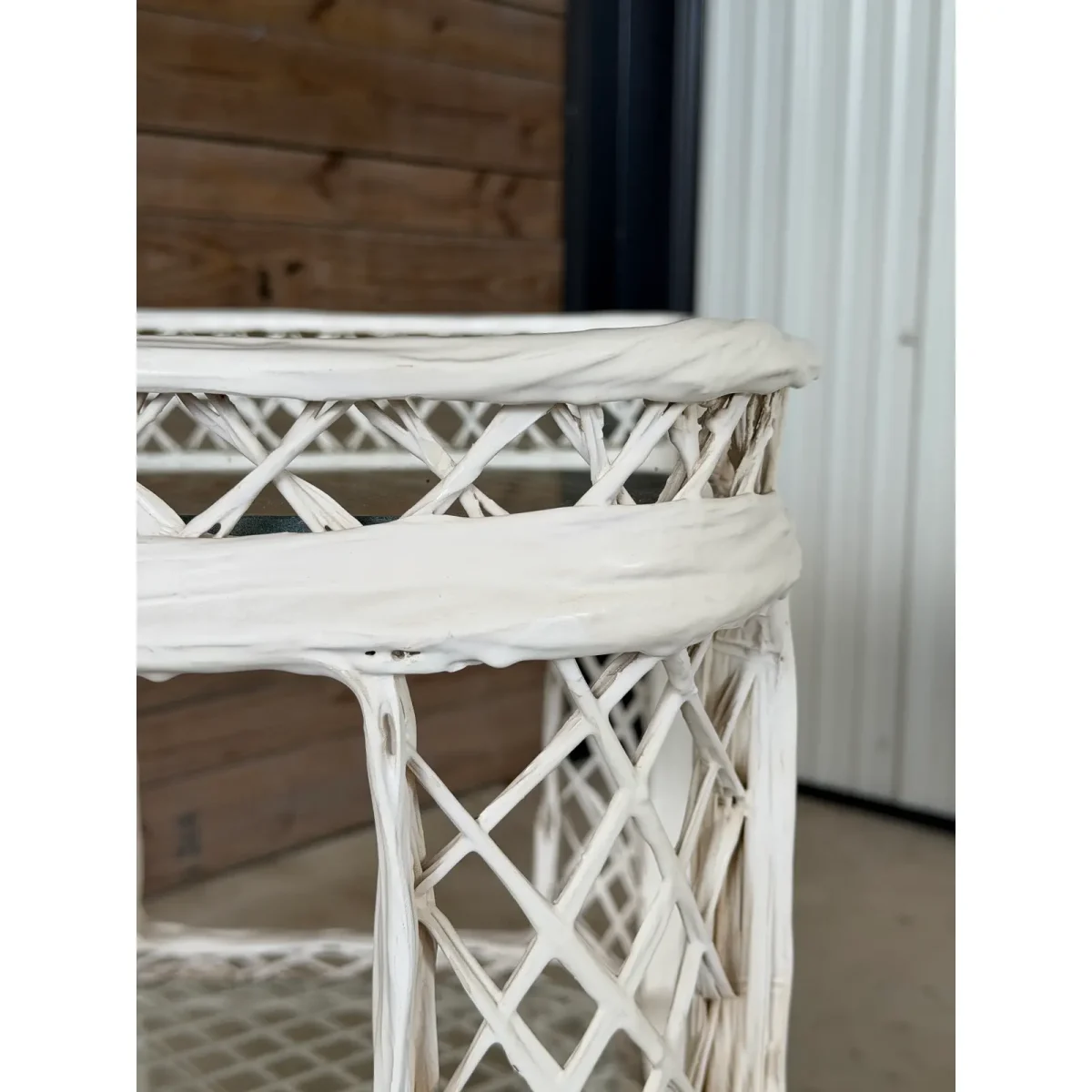 Vintage Regency Coastal Russell Woodard Spun Fiberglass Bar Cart With ...